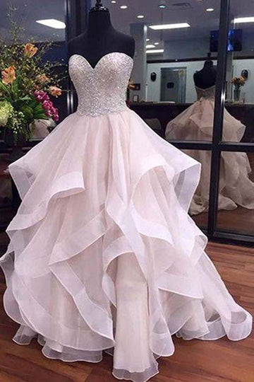 Princess A-Line Sweetheart Organza Wedding Gown TWA2242