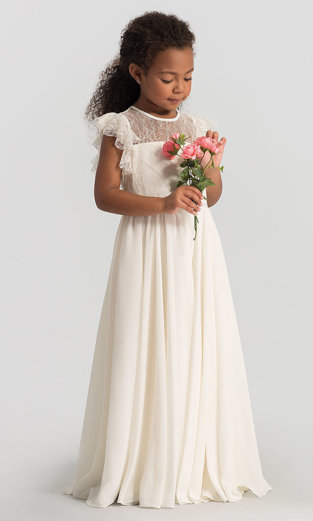 Kids A-line Boho Flower Girl Dress 5-12 Years TXD003