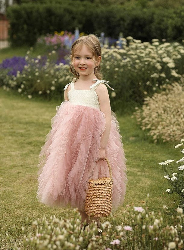 Kiddie Pinky Girls Birthday Party Gowns TXD010