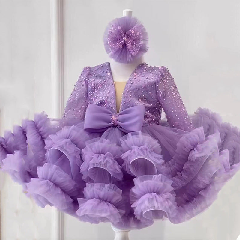 Kids Girls Birthday Short Party Ball Gowns TXD011
