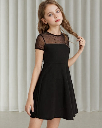 Little Black Girls' Choir Dress, Party Hosting Dress TXD023 Little Black Girls' Choir Dress, Party Hosting Dress TXD023