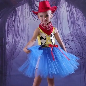 Girls Woody Princess Costume Cowboy Style Dress UP CST034