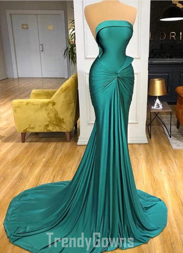 Trendy Green Long Mermaid Prom Gown SREAL200